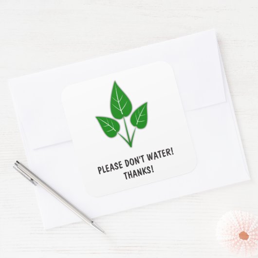 Gelieve geen water Stickers - Planten (Envelop)