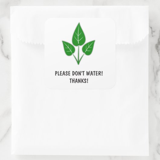 Gelieve geen water Stickers - Planten (Tas)