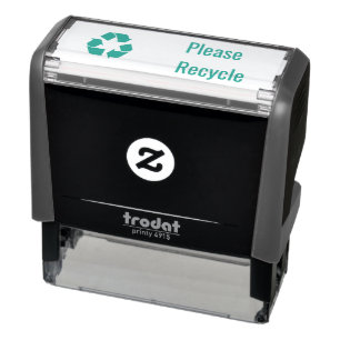 Gelieve groene inkt te Recyclen Zelfinktende Stempel