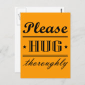 Gelieve grondig te knuffelen briefkaart (Voorkant / Achterkant)