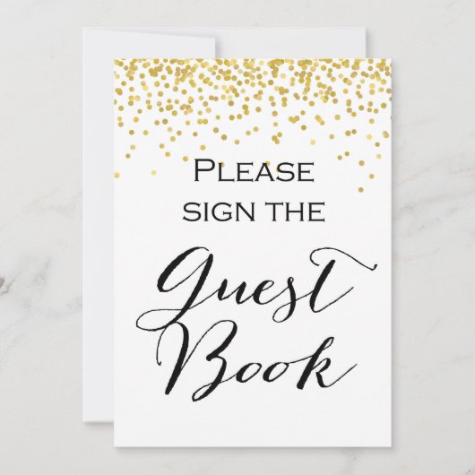 Gelieve Guestbook te ondertekenen 5x7" formaat Kaart (Voorkant)