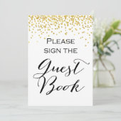 Gelieve Guestbook te ondertekenen 5x7" formaat Kaart (Staand voorkant)