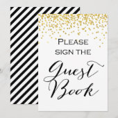 Gelieve Guestbook te ondertekenen 5x7" formaat Kaart (Voorkant / Achterkant)