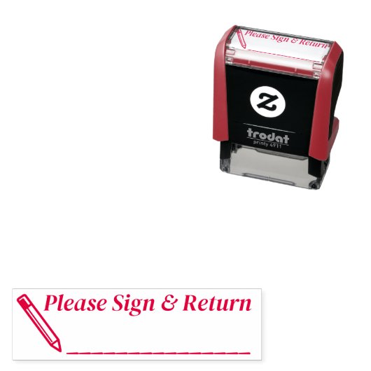 Gelieve het document van het leraarskantoor te ond  zelfinktende stempel (In situ)