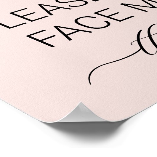 Gelieve het gezichtsmasker Beauty Salon Spa Safety Poster (Hoek)