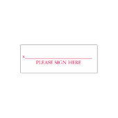 Gelieve hier Aangepaste teksthandtekening te teken Zelfinktende Stempel (Design)