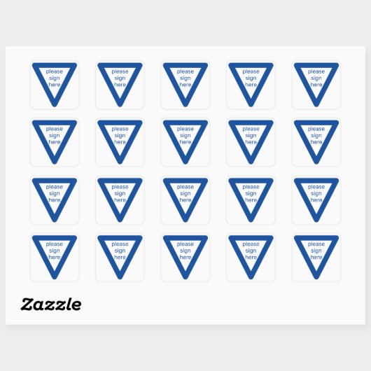 Gelieve hier te ondertekenen stickers (Vel)