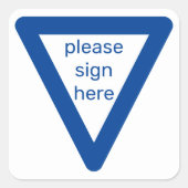 Gelieve hier te ondertekenen stickers (Voorkant)