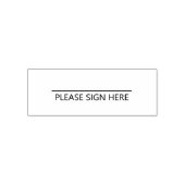 Gelieve hier te tekenen | Modern Signature Line Zelfinktende Stempel (Design)