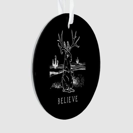 Gelieve Jackalope Cryptid Rabbit Bunny Apparel Ornament (voorkant)