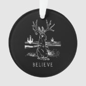 Gelieve Jackalope Cryptid Rabbit Bunny Apparel Ornament (voorkant)