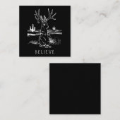 Gelieve Jackalope Cryptid Rabbit Bunny Apparel Vierkante Visitekaartje (Voorkant / Achterkant)