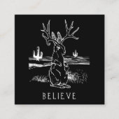 Gelieve Jackalope Cryptid Rabbit Bunny Apparel Vierkante Visitekaartje (Voorkant)