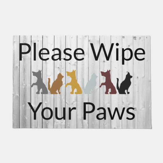 Gelieve je poten te wissen deurmat (Voorkant)