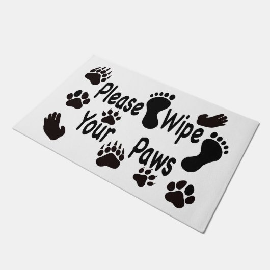 Gelieve je poten te wissen deurmat (Schuin)
