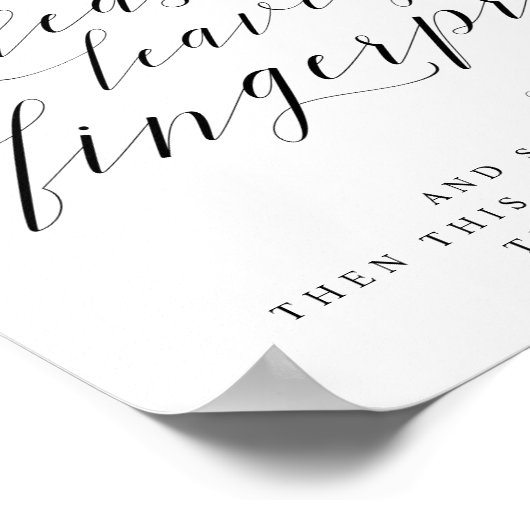 Gelieve je vingerafdruk te laten registreren poster (Hoek)