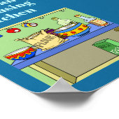 gelieve keukenbord op te ruimen poster (Hoek)