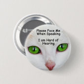 Gelieve me Button kat-ogen te zien (Voorkant /achterkant)