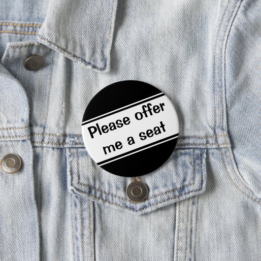 Gelieve mij een zetel te bieden ronde button 7,6 cm (In situ)