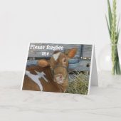 "GELIEVE" MIJ TE VERGETEN OM UW GROTE DAG TE VERGE KAART (Voorkant)