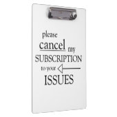 Gelieve mijn abonnement op je problemen op te zegg klembord (Rechts)