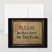 Gelieve niet op de vloer te draaien briefkaart (Voorkant / Achterkant)