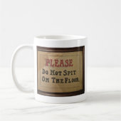 Gelieve niet op de vloer te draaien koffiemok (Links)