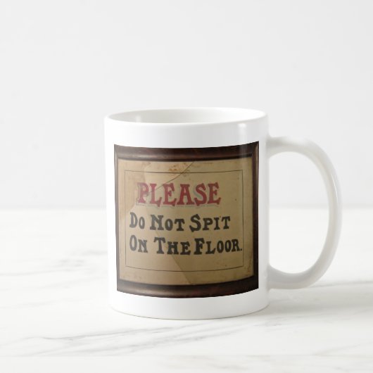 Gelieve niet op de vloer te draaien koffiemok (Rechts)