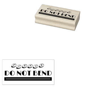 gelieve niet te buigen rubberstempel