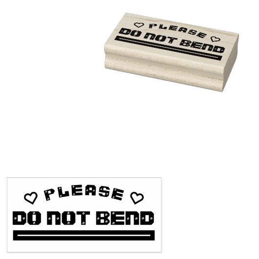 gelieve NIET TE BUIGEN Rubberstempel (Gestempeld)