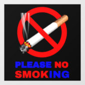 Gelieve Niet te Roken Symbool Raamsticker (Vel)