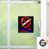 Gelieve Niet te Roken Symbool Raamsticker (Huis)