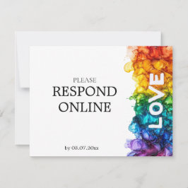 🌈 Gelieve online te reageren op de LGBTQ geschild RSVP Kaartje