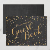 Gelieve ons gastenboek te tekenen Huwelijksbord, Kaart (Voorkant / Achterkant)