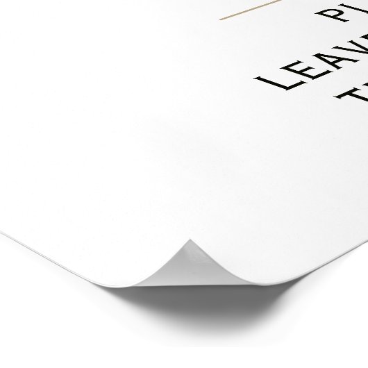 Gelieve ons gastenboek voor het winterbruiloft te  poster (Hoek)