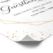 Gelieve ons Guestbook Geometrische Eucalyptus te o Poster (Hoek)