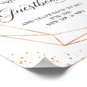 Gelieve ons Guestbook Plum Paars Blush Floral te o Poster (Hoek)