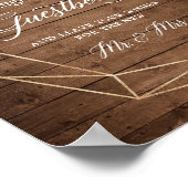 Gelieve ons Guestbook Rustic Geometric Floral te o Poster (Hoek)