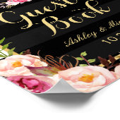 Gelieve ons Guestbook te ondertekenen | Floral Str Poster (Hoek)