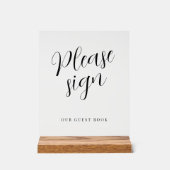 Gelieve ons trouwgastenboek acrylaat te tekenen acryl bord (Voorkant)
