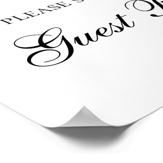 Gelieve onze gastenboekafdruk te ondertekenen. Zom Poster (Hoek)