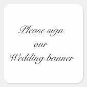 Gelieve onze trouwbanner-vierkante sticker te onde (Voorkant)