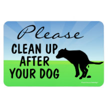 Gelieve op te ruimen na uw hond magnetisch teken