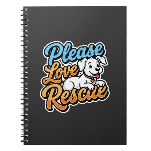 Gelieve Reddingshond Liefde Notitieboek (Voorkant)