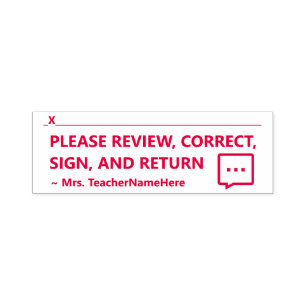 "GELIEVE REVIEW, CORRECT, SIGN, EN TERUGKEER TE VE ZELFINKTENDE STEMPEL