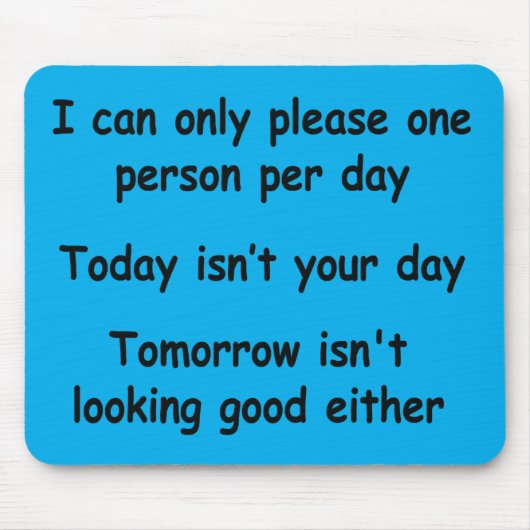 Gelieve slechts één persoon te verzoeken muismat (Voorkant)