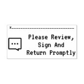 "Gelieve snel te Reviewen, te ondertekenen en teru Rubberstempel (Afrduk)