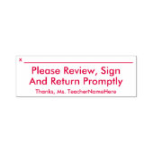 "Gelieve snel te Reviewen, te ondertekenen en teru Zelfinktende Stempel (Design)