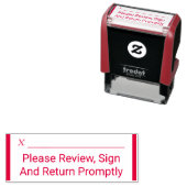 "Gelieve snel te Reviewen, te ondertekenen en teru Zelfinktende Stempel (In situ)
