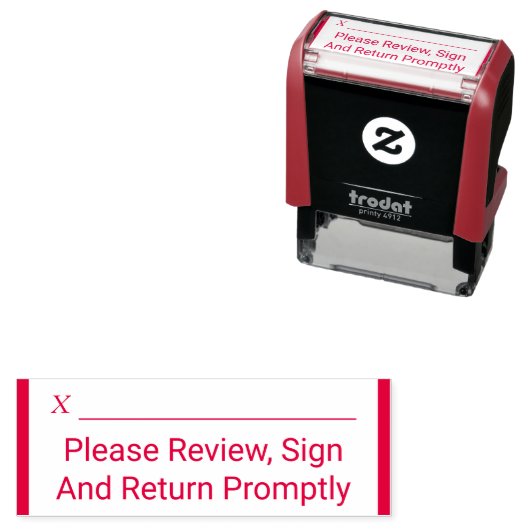 "Gelieve snel te Reviewen, te ondertekenen en teru Zelfinktende Stempel (In situ)